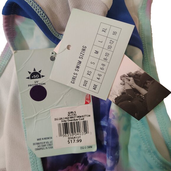 DSG Girls Dyed High Waist Swim Bottom - Picture 5 of 5